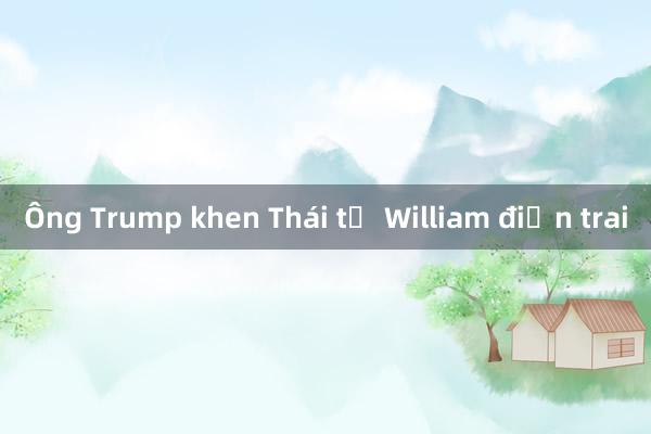 Ông Trump khen Thái tử William điển trai